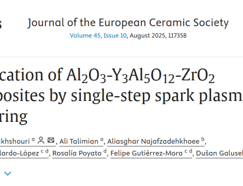 New Open Access Publication: Al₂O₃-Y₃Al₅O₁₂-ZrO₂ Composites via Spark Plasma Sintering